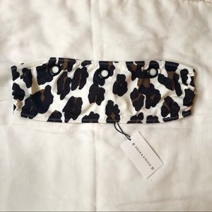 Solid & Striped Annabelle Leopard Bandeau Top